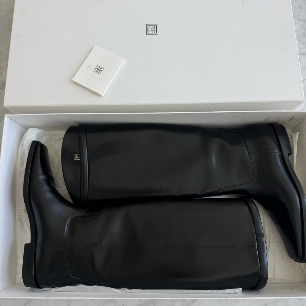 Totême Square-Toe Riding Knee-High Boots